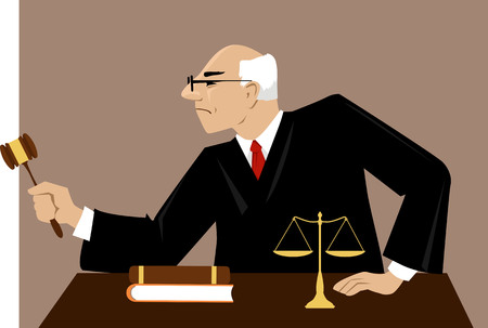 86968556-male-judge-with-a-gavel-presides-over-court-proceeding-eps-8-vector-illustration
