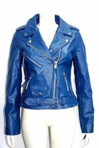 Blue Leather Jacket