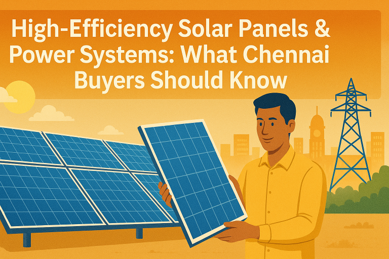 High-Efficiency Solar Panels & Power Systems: What Chennai Buyers Should Know
